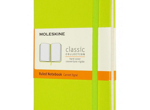 Блокнот Moleskine Classic Pocket A6 96 листов в линейку салатовый на сшивке (90x140 мм)